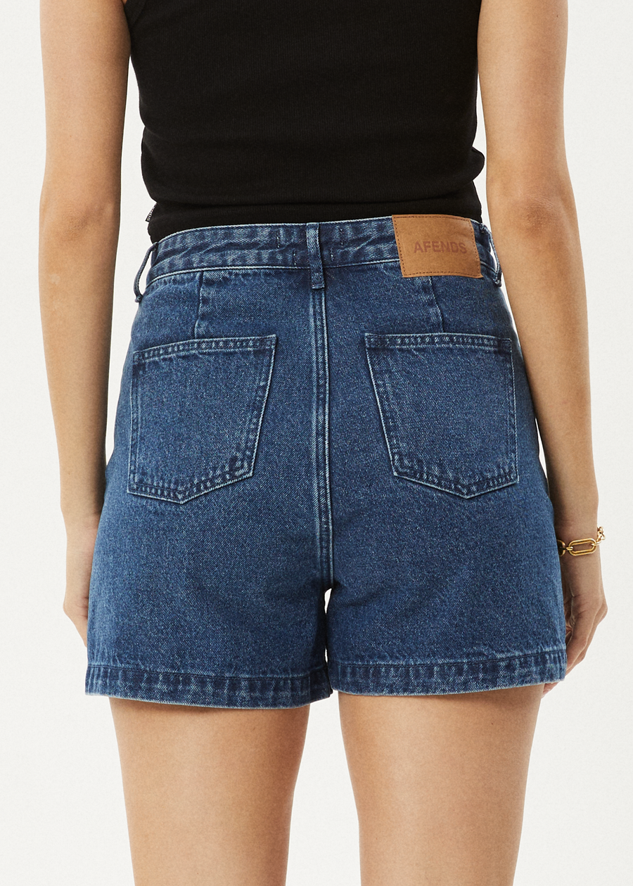 AFENDS Womens Seventy Threes - Denim Short - Authentic Blue