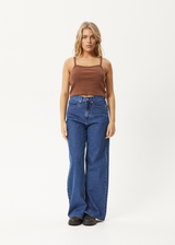 AFENDS Womens Taylor - Rib Singlet - Toffee - Afends womens taylor   rib singlet   toffee