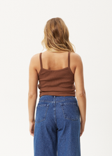 AFENDS Womens Taylor - Rib Singlet - Toffee - Afends womens taylor   rib singlet   toffee
