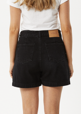 AFENDS Womens Seventy Threes - Denim Short - Washed Black - Afends womens seventy threes   denim short   washed black