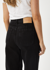AFENDS Womens Gigi - Denim Flared Jean - Washed Black - Afends womens gigi   denim flared jean   washed black