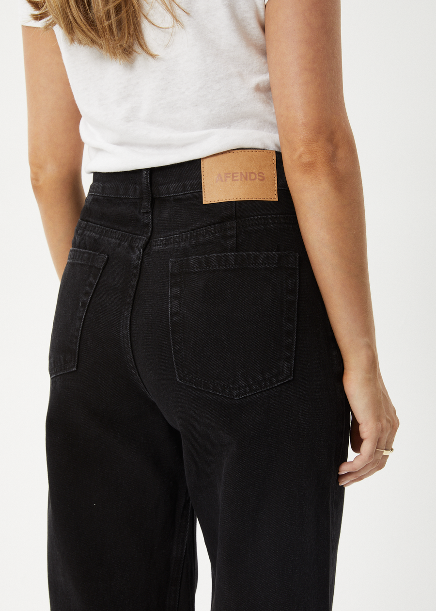 AFENDS Womens Gigi - Denim Flared Jean - Washed Black