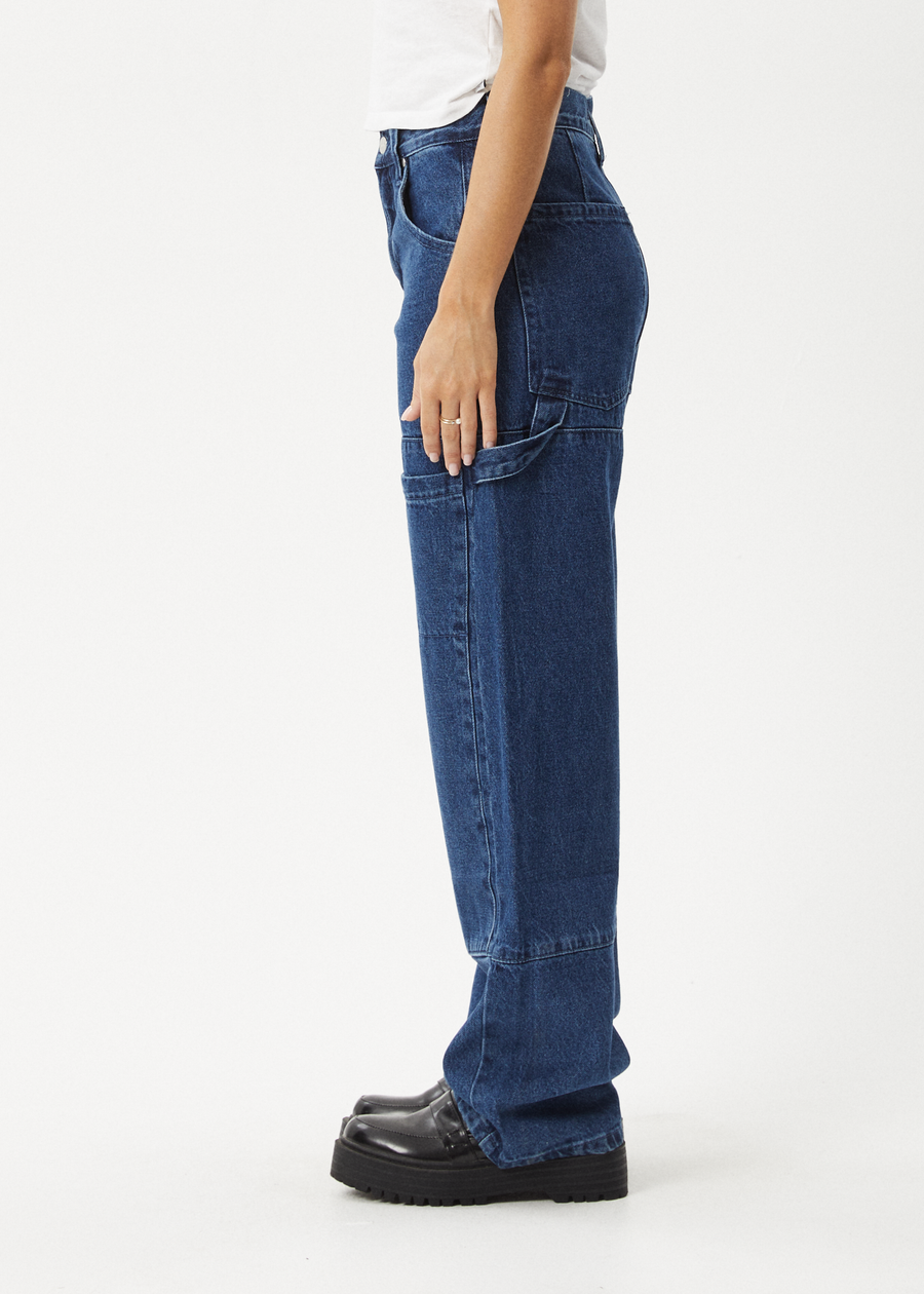 AFENDS Womens Moss - Denim Workwear Jean - Authentic Blue