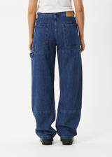 AFENDS Womens Moss - Denim Workwear Jean - Authentic Blue - Afends womens moss   denim workwear jean   authentic blue