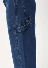 AFENDS Womens Moss - Denim Workwear Jean - Authentic Blue - Afends womens moss   denim workwear jean   authentic blue