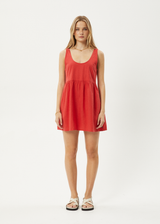 AFENDS Womens Jesse - Mini Dress - Tomato - Afends womens jesse   mini dress   tomato 