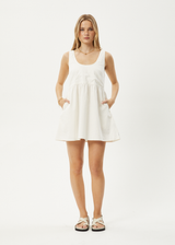 AFENDS Womens Jesse - Mini Dress - White - Afends womens jesse   mini dress   white