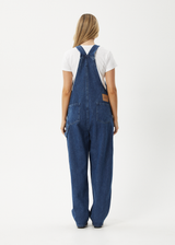 AFENDS Womens Louis - Denim Oversized Overall - Authentic Blue - Afends womens louis   denim oversized overall   authentic blue
