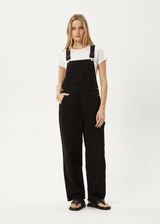 AFENDS Womens Louis - Denim Oversized Overall - Washed Black - Afends womens louis   denim oversized overall   washed black