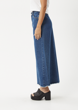 AFENDS Womens Chichi - Denim Midi Skirt - Authentic Blue - Afends womens chichi   denim midi skirt   authentic blue 