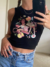 AFENDS Womens Josie Dalston - Graphic Tank - Black - Afends womens josie dalston   graphic tank   black 