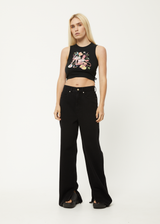 AFENDS Womens Josie Dalston - Graphic Tank - Black - Afends womens josie dalston   graphic tank   black 