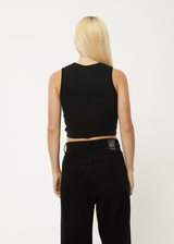 AFENDS Womens Josie Dalston - Graphic Tank - Black - Afends womens josie dalston   graphic tank   black 