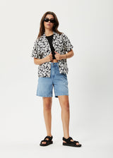 AFENDS Womens Benny - Short Sleeve Shirt - Black Daisy - Afends womens benny   short sleeve shirt   black daisy 