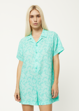 AFENDS Womens Benny Kokomo - Playsuit - Jade Daisy - Afends womens benny kokomo   playsuit   jade daisy 