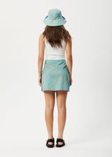 AFENDS Womens Adi - Mini Skirt - Blue Stripe - Afends womens adi   mini skirt   blue stripe 