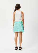 AFENDS Womens Benny - Mini Skirt - Jade Daisy - Afends womens benny   mini skirt   jade daisy 