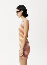 AFENDS Womens Jain Taylor - Mini Dress - Candy Stripe - Afends womens jain taylor   mini dress   candy stripe 