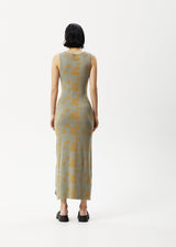 AFENDS Womens Clara - Knit Cut Out Maxi Dress - Olive - Afends womens clara   knit cut out maxi dress   olive 