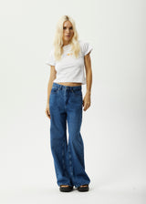 AFENDS Womens World - Baby Tee - White - Afends womens world   baby tee   white