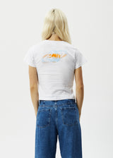 AFENDS Womens World - Baby Tee - White - Afends womens world   baby tee   white