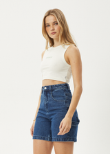 AFENDS Womens Orchid - Cropped Singlet - Off White - Afends womens orchid   cropped singlet   off white 