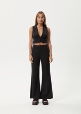 AFENDS Womens Lilo - Button Up Top - Black - Afends womens lilo   button up top   black 