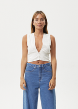 AFENDS Womens Lilo - Button Up Top - Natural - Afends womens lilo   button up top   natural 