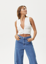 AFENDS Womens Lilo - Button Up Top - Natural - Afends womens lilo   button up top   natural 