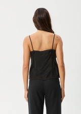 AFENDS Womens Gemma - Cupro Cami Top - Black - Afends womens gemma   cupro cami top   black