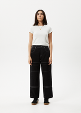 AFENDS Womens Moss - Workwear Pant - Washed Black - Afends womens moss   workwear pant   washed black w233402 wbl 28