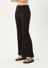 AFENDS Womens Birkin - Flares - Black - Afends womens birkin   flares   black