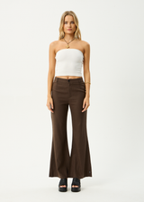 AFENDS Womens Birkin - Flares - Coffee - Afends womens birkin   flares   coffee
