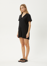 AFENDS Womens Kokomo - Playsuit - Black - Afends womens kokomo   playsuit   black 