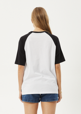 AFENDS Womens Ryan - Oversized Raglan Tee - Black - Afends womens ryan   oversized raglan tee   black