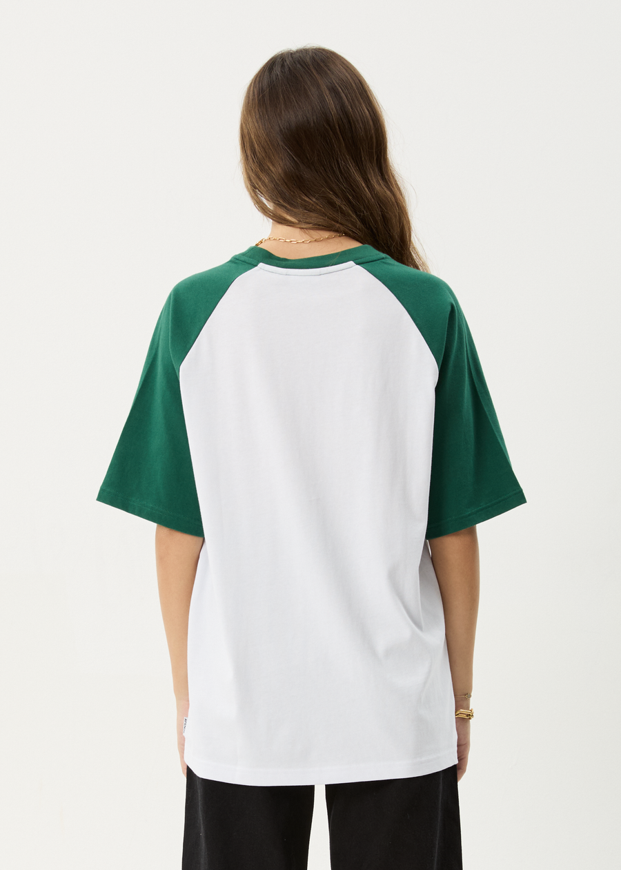 AFENDS Womens Ryan - Oversized Raglan Tee - Hunter Green