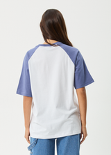 AFENDS Womens Ryan - Oversized Raglan Tee - Marlin - Afends womens ryan   oversized raglan tee   marlin