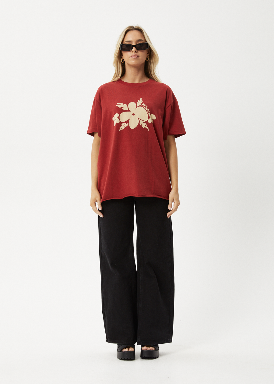 AFENDS Womens Island - Oversized Tee - Ketchup