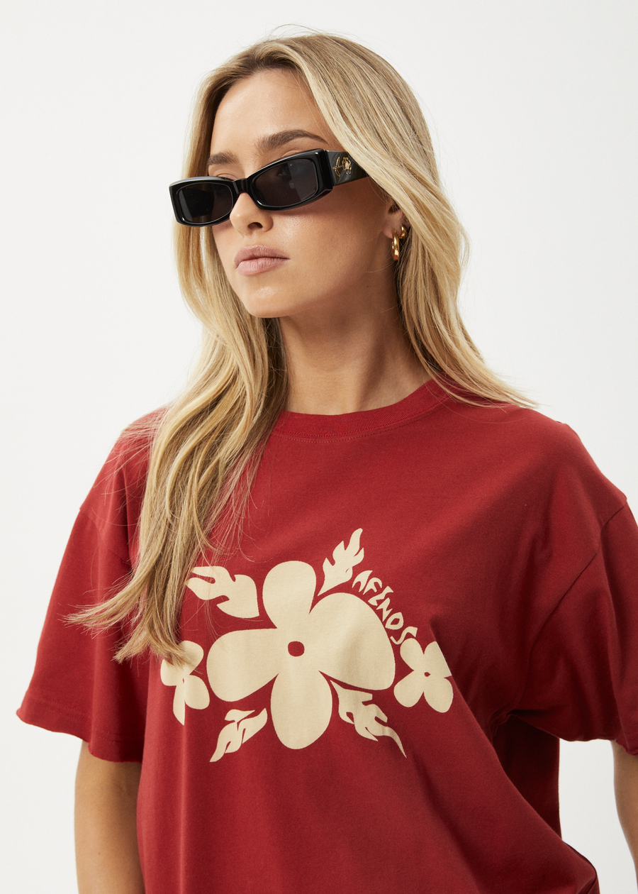 AFENDS Womens Island - Oversized Tee - Ketchup