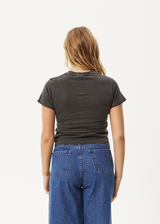 AFENDS Womens Jodi - Baby Tee - Stone Black - Afends womens jodi   baby tee   stone black