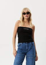 AFENDS Womens Weekend - Knit Tube Top - Black - Afends womens weekend   knit tube top   black 
