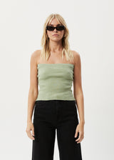 AFENDS Womens Weekend - Knit Tube Top - Eucalyptus - Afends womens weekend   knit tube top   eucalyptus 