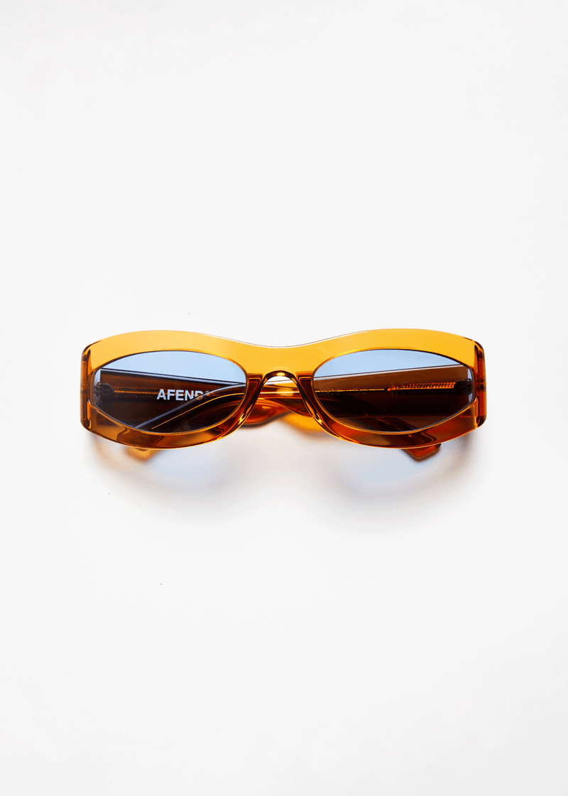AFENDS Unisex Platinum J - Sunglasses - Clear Orange