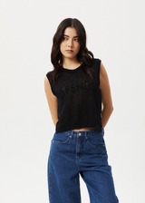 AFENDS Womens Ryder - Knit Tank - Black - Afends womens ryder   knit tank   black 