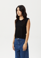 AFENDS Womens Ryder - Knit Tank - Black - Afends womens ryder   knit tank   black 