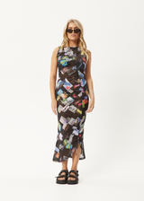 AFENDS Womens Under Pressure - Mesh Maxi Dress - Black - Afends womens under pressure   mesh maxi dress   black 
