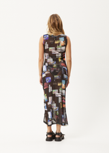 AFENDS Womens Under Pressure - Mesh Maxi Dress - Black - Afends womens under pressure   mesh maxi dress   black 