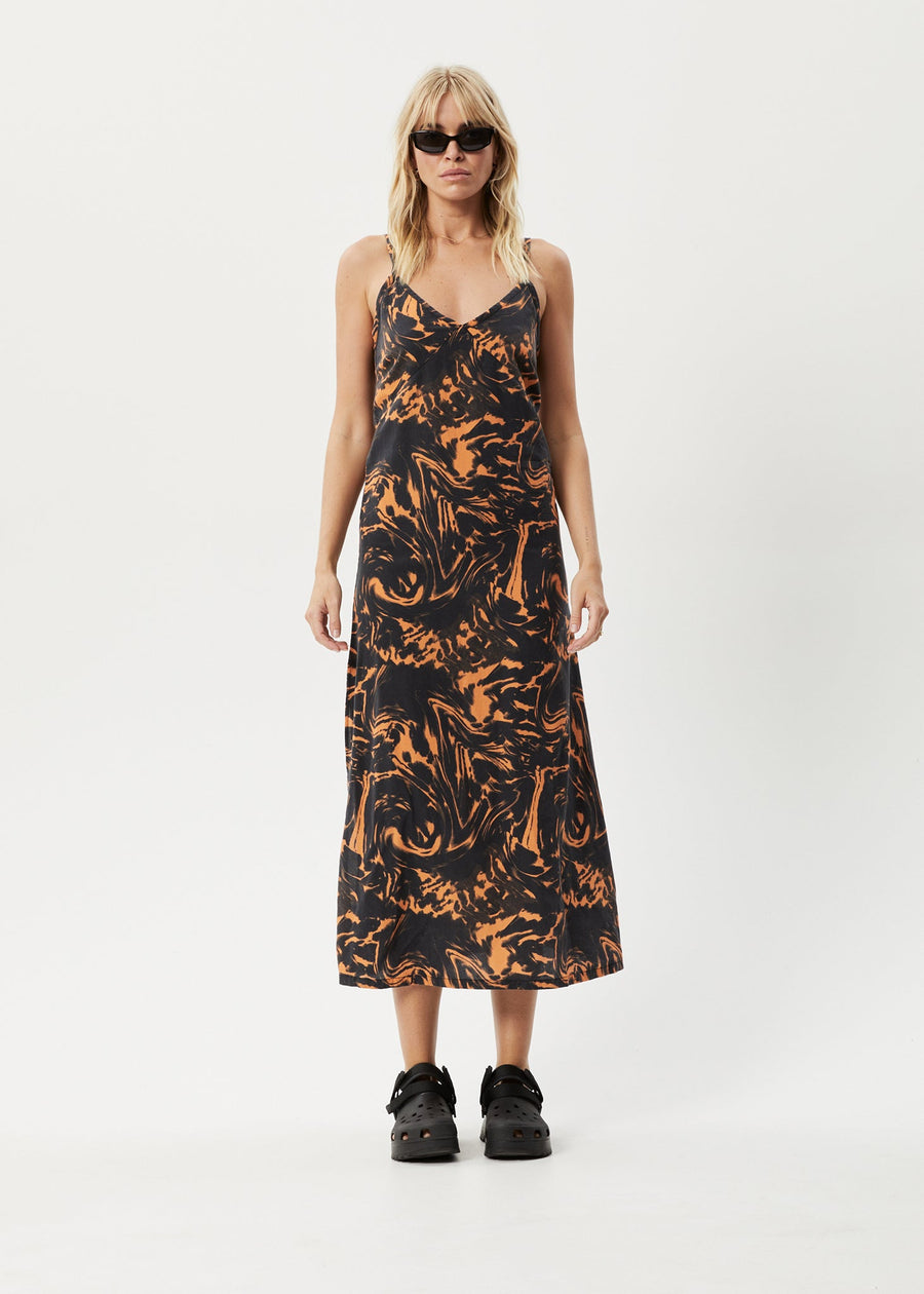 AFENDS Womens Marble - Maxi Dress - Black 