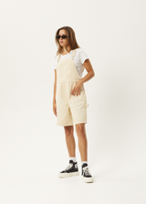 AFENDS Womens Lewi - Short Overall - Sand - Afends womens lewi   short overall   sand