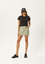 AFENDS Womens Lexi - Cargo Mini Skirt - Eucalyptus - Afends womens lexi   cargo mini skirt   eucalyptus 